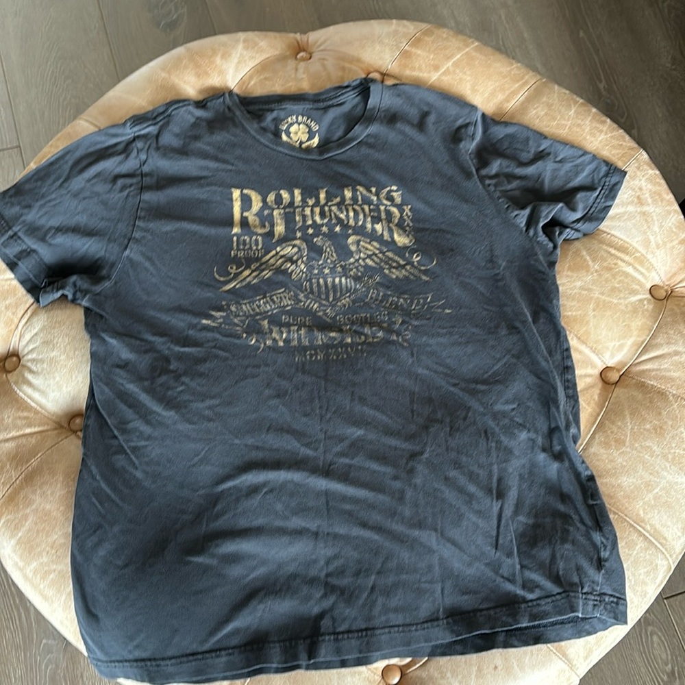 Lucky Brand " Rolling Thunder Whiskey" T-shirt Size XL